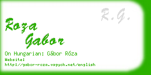 roza gabor business card