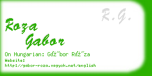 roza gabor business card